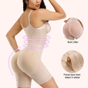 HEXIN High Elastic Open Bust Zipper Butt Lifter Tummy Control Shaper Slimming