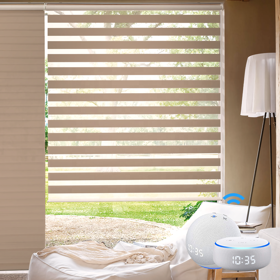 Durable Electric Zebra Blind Curtain Automatic For Office Hotel