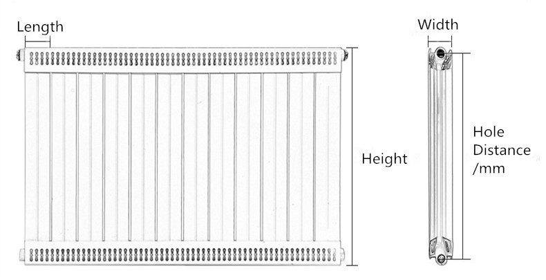 Bimetallic Heating Aluminum Alloy Radiators T6 Mill Finish