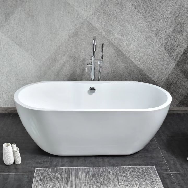 CE CUPC European Acrylic Freestanding Bathtub High Gloss Corner Soaking Tub