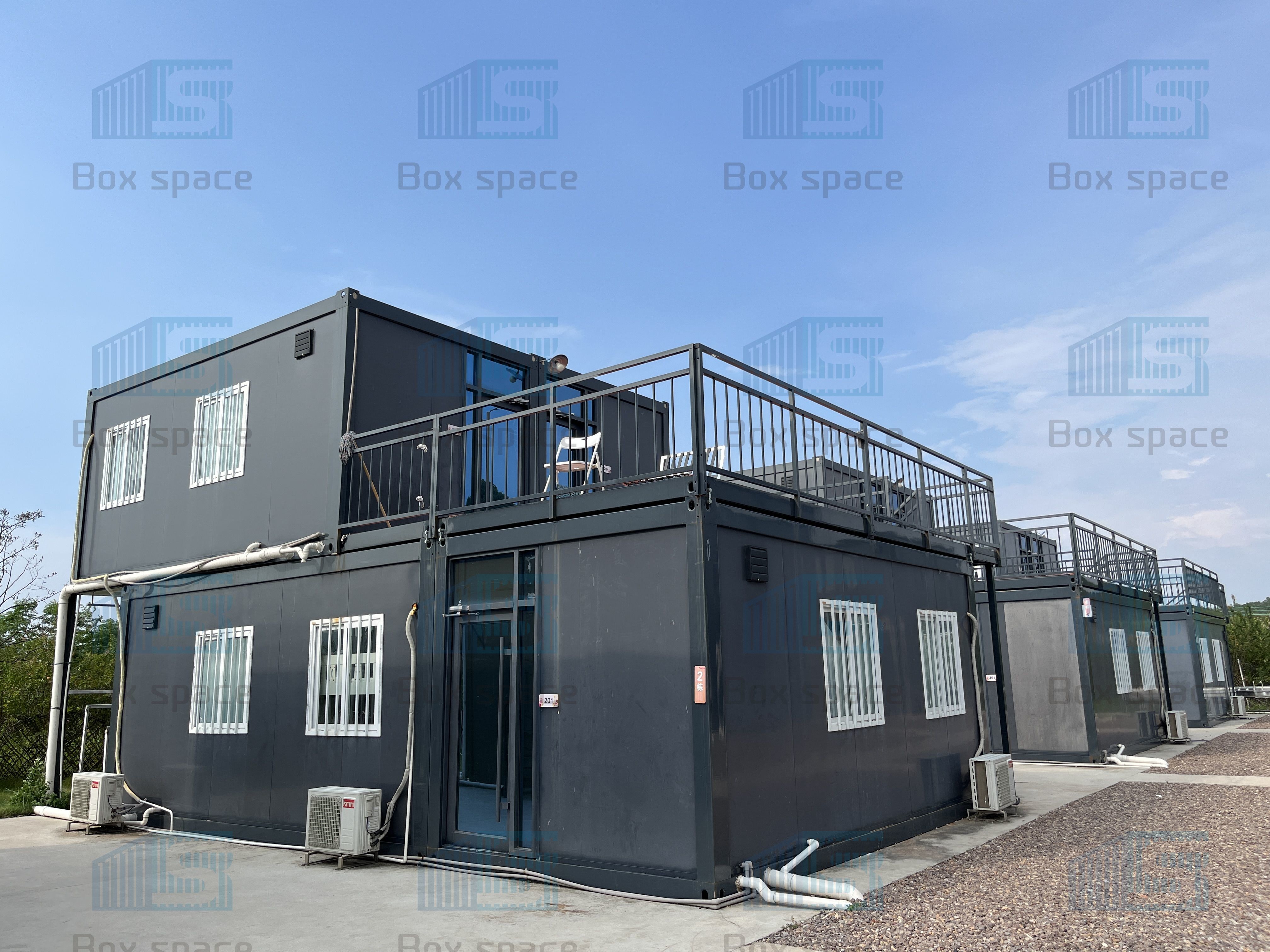 2 Bedroom Flat Pack Container House Q235B Anti Rust Prefab Modular Homes