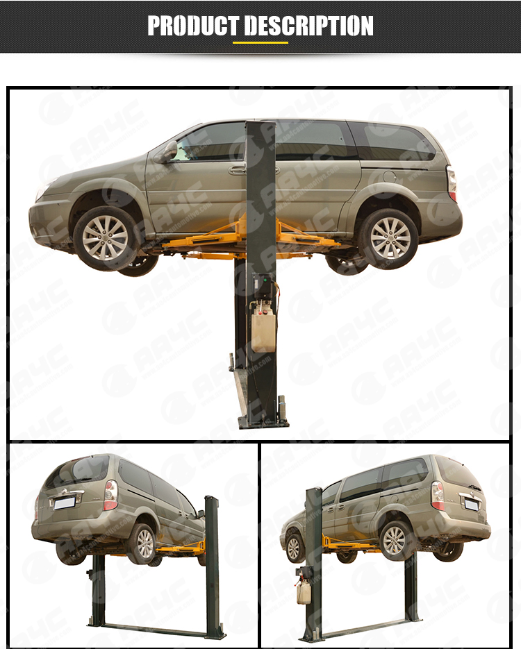 AA4C Hydraulic two post lift AA-2PFP45 floorplate version , 4.5T 8 fold profile column new carriage