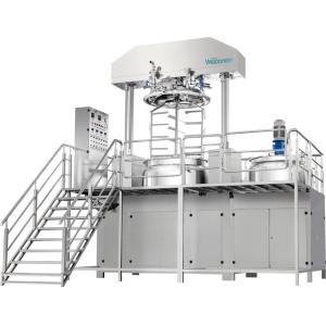 Automated Cosmetic Emulsifier Mixer Double Shaft Easy Cleaning