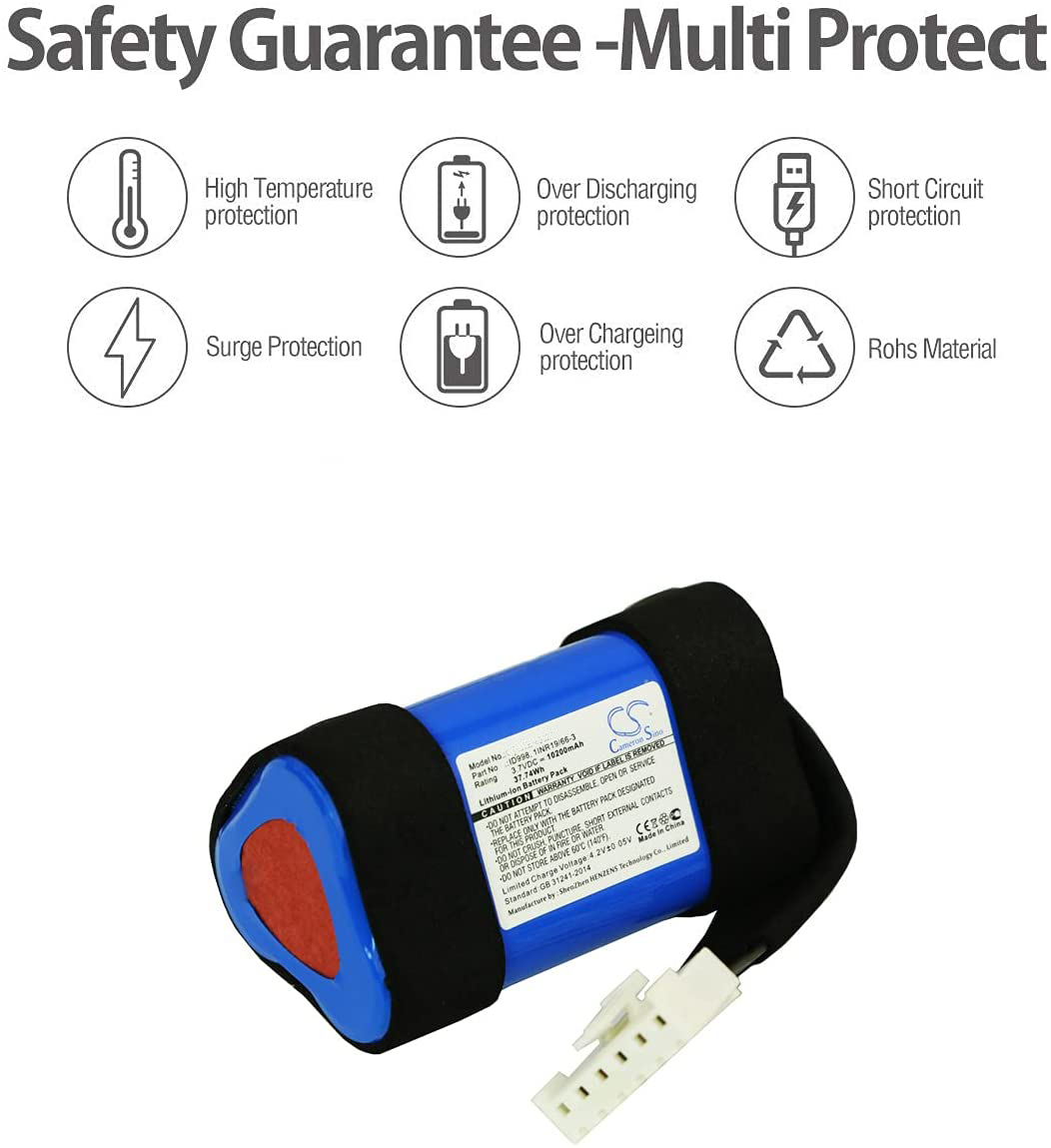 10200mah 3.7V Battery Replacement Charger Durable ID998 1INR19/66-3