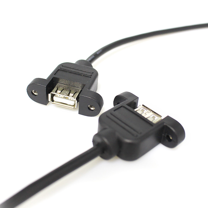 Electrical Usb Panel Mount Cables 22AWG 400mm Female Connector