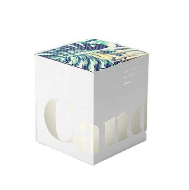 Black custom Candle BGoxes Flat for Custom Printing Elegant Candle Jar Packaging Box