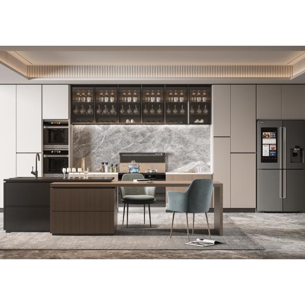 Quality Modern Kitchen Cabinet with Granite Countertop Custom Design for sale