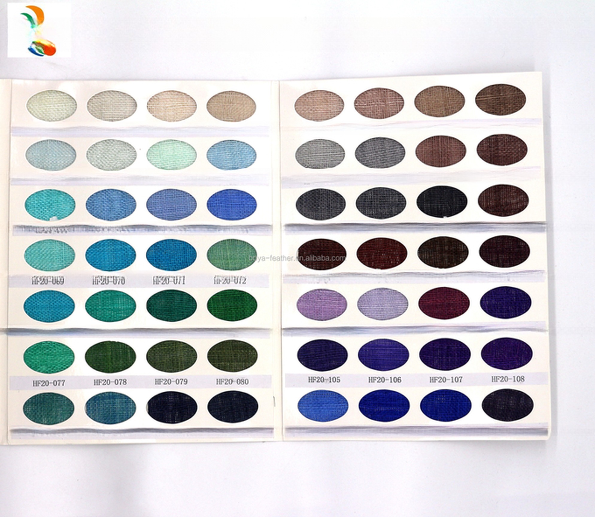 Dyed Goose Feather Sinamay Fabric for Hat Decoration and Millinery Supplies