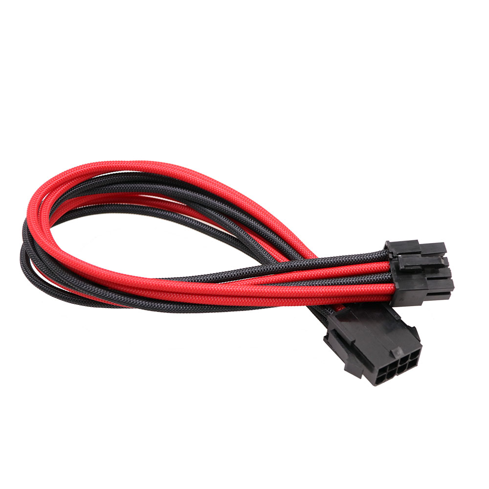 Sleeve Cable Extension ATX Power Supply Extension Cable PSU 18AWG 300mm Black RED