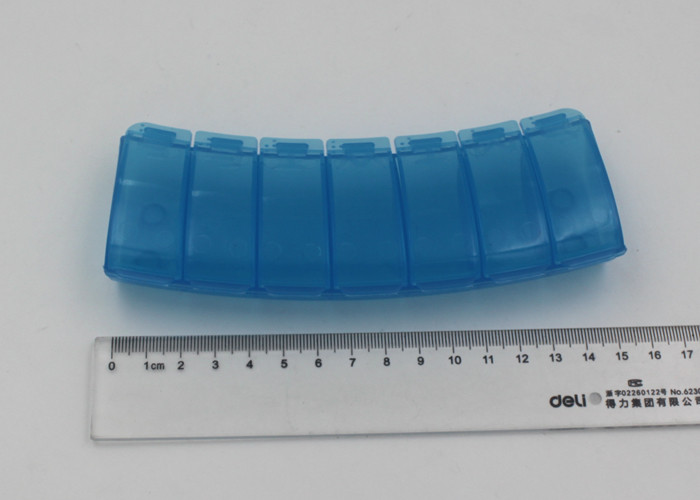 Small Plastic Pill Box Weekly Organizer With Braille And Logo Printing For Blind People