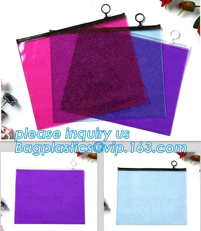 Plastic Bag OEM Custom PVC Loop Handle Image Printed Plastic Shopping Bag,Promotional Clear Waterproof Plastic Cosmetic