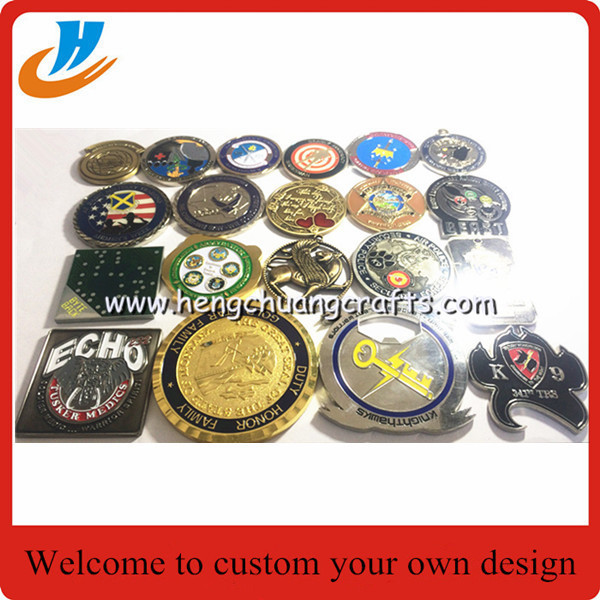 Hot sell dog tag zinc alloy military challenge coin for souvenir