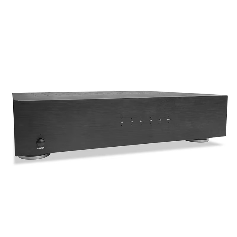 Powerful Multi Zone Stereo Amplifier 19 Inch Rack Mount 900 Watts With Speaker Selector Volume Control