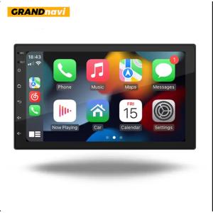 Double Din Ips Screen Carplay Android Gps Navigation Car Video Audio Player Fm