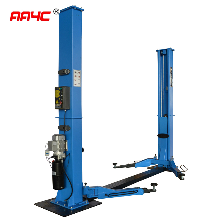 5.5T 11000 Lb 2 Post Car Lift 10 Ft Ceiling 240v Electrical Release Floorplate