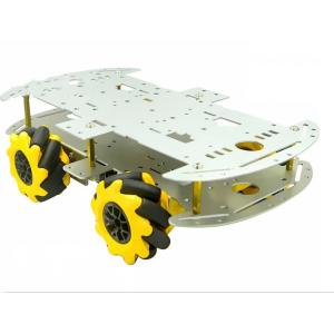 China Aluminum Alloy RC Robot Car Chassis With Mecanum Wheel on sale
