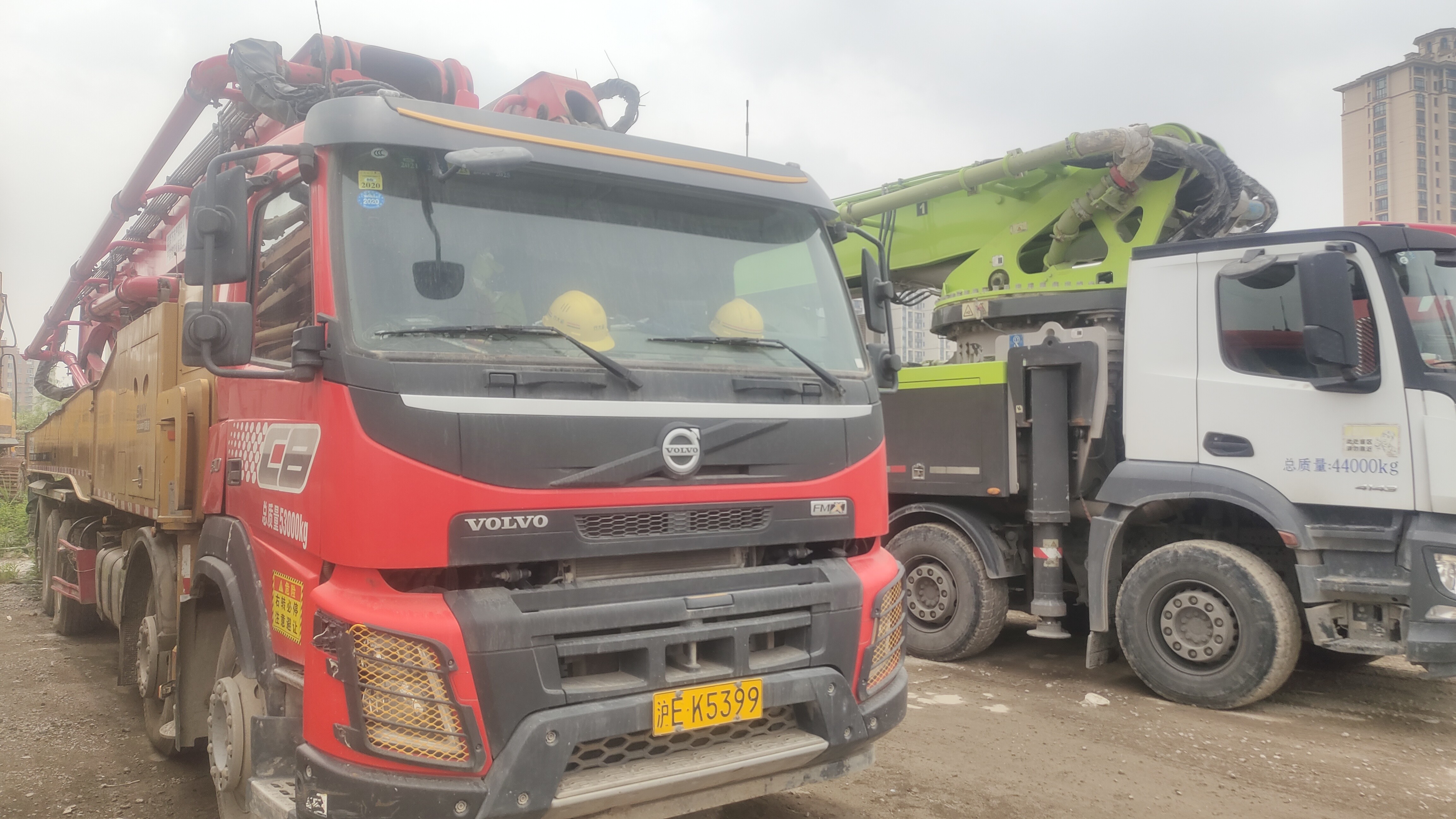Used SANY concrete pump truck for sale, Mercedes Benz chassis