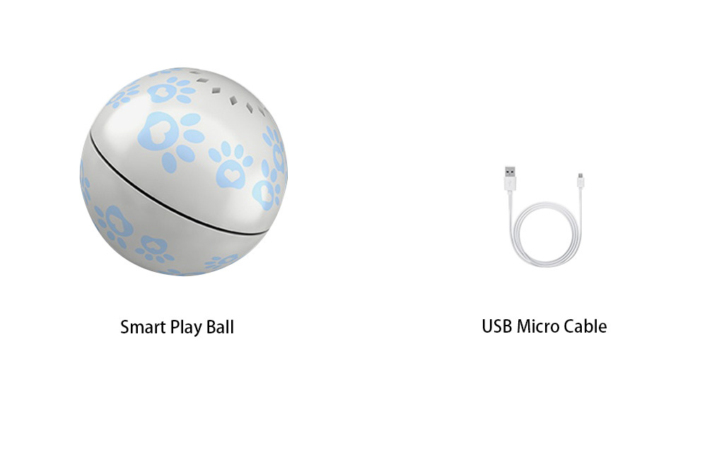 Random Rolling USB Charging Smart Cat Fetching Ball ABS Material 320mAh Capacity