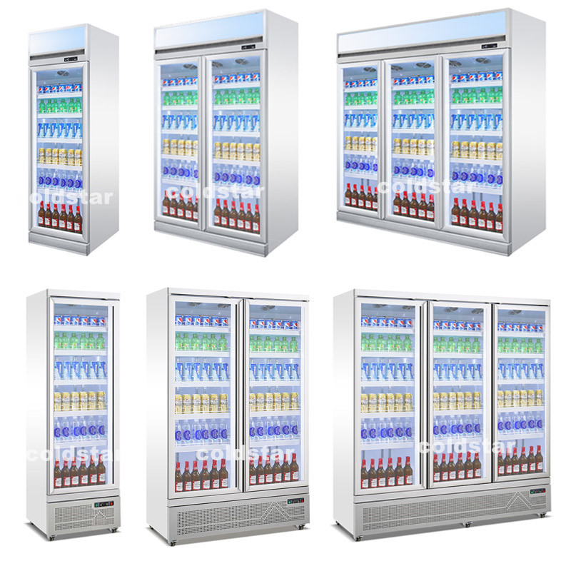 Commercial Beverage Chiller Soft Drink Refrigerator With Glass Door