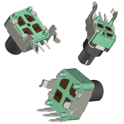 RV90XB3N0PB Rotary Type Potentiometer , Rotating Horizontal Potentiometer