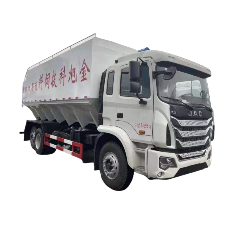 EU2-6 JAC Small Three-axle Aluminum Alloy Hydraulic Feed Truck Bulk Feed Transport Vehicle Raising Animals,livestock,Poultry