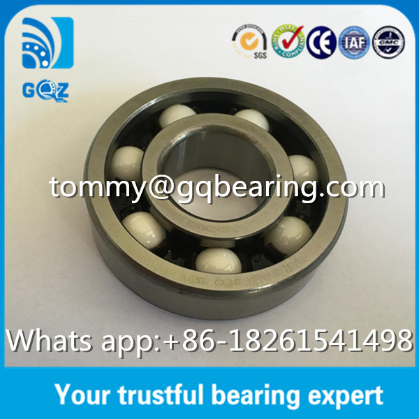 Nylon Retainer ZrO2 Material 6305 Hybrid Ceramic Deep Groove Ball Bearing 