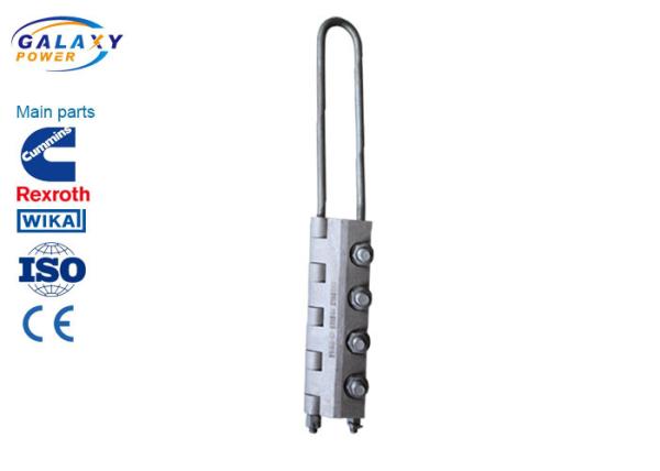Bolt Type Round Steel Wire Rope Clamp , Heavy Duty Tension Resistance Steel