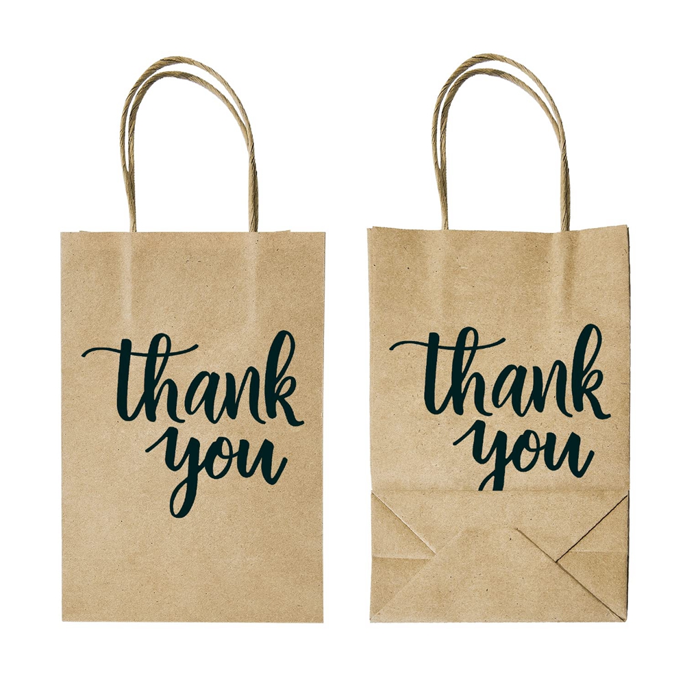 Customized Logo Zhejiang Personalized Design Custom Picture Kraft Paper Bags With Thank You
