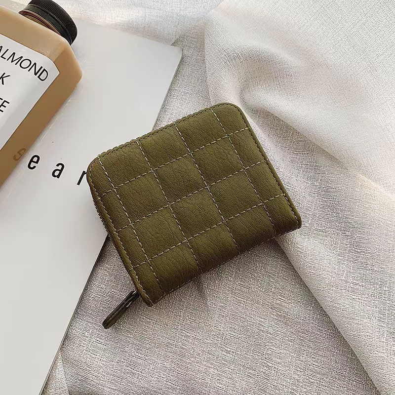 Short Korean Style Mini Small Wallet Women's Bag with Custom Logo and Zipper Closure