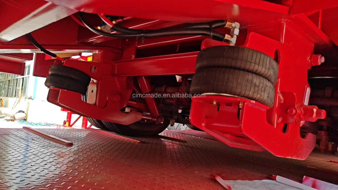Max Payload 100 Tons CiMC 6-axis 60 T 80 120 tons lowbed semi trailer with Standard 28Ton Landing Gear