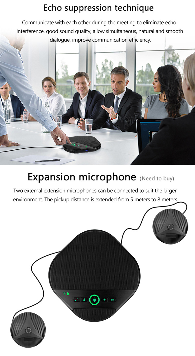Portable Bluetooth Speakerphone for Tel/Video Conference