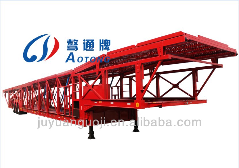 8 Units SUVs Carrier Semi Trailer Tri Axle Car Vehicle Transport Semi Truck Trailer