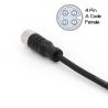Buy cheap Pre Assembled Cable M12 Connector 4 Pin IP67 Straight PVC IEC 61076-2-101 Black from wholesalers