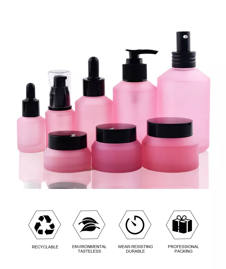 Black Essential Oil Serum Slip Shoulder Glass Dropper Bottle With Screw Cap