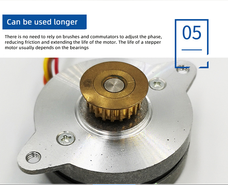 Faradyi Round Stepper Motor Holding Torque 35mNm DC Stepper Motor With Customized Shaft For Stage Lighting Control