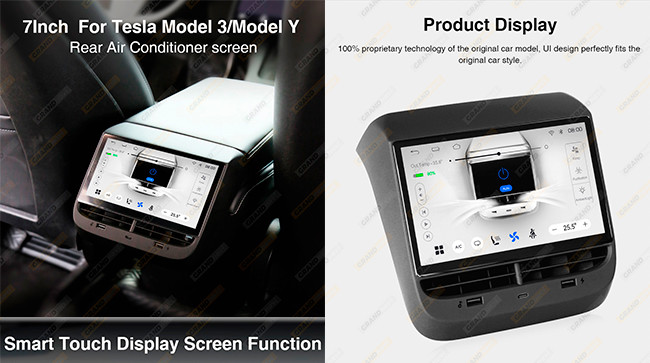 Entertainment Tesla Model Accessories 32G Android 12 Tesla Model Y Rear Seat Entertainment