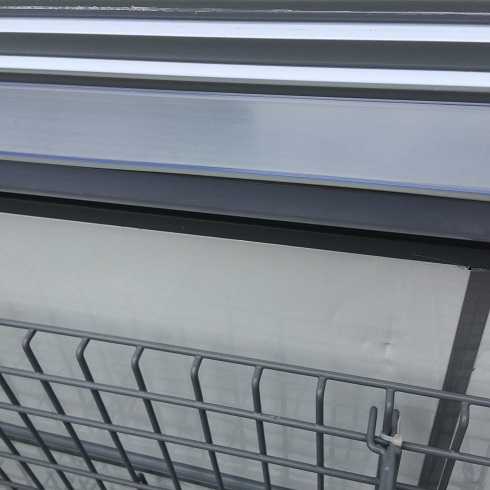 Large Sliding Door Supermarket Island Freezer , Glass Top Chest Freezer