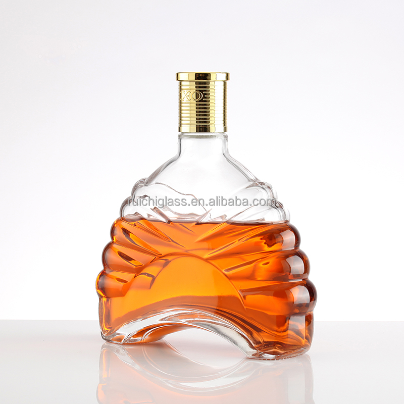 Customized Transparent Liquor Bottles for Brandy Industrial Beverage Custom Make