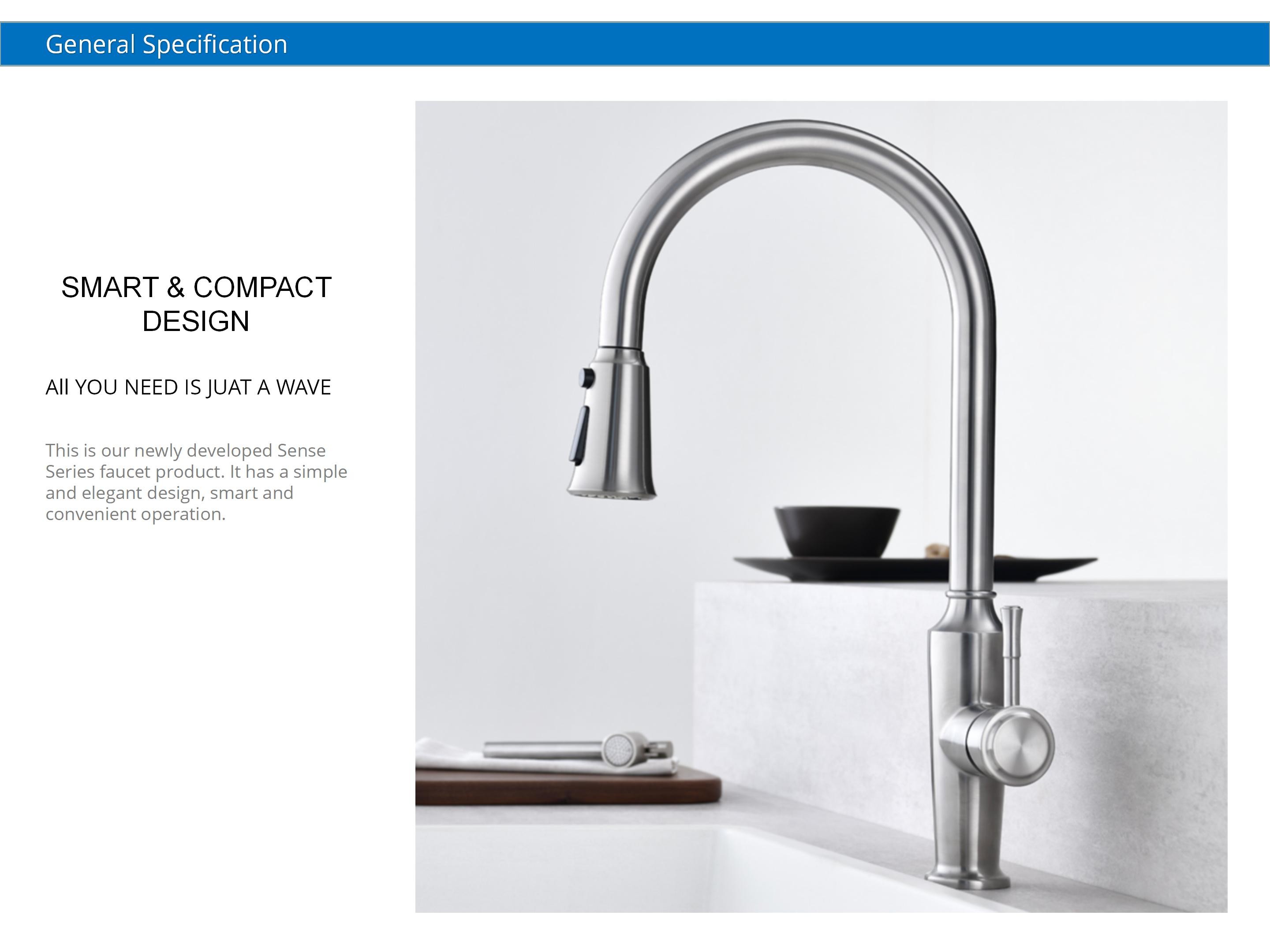 High Arch Touchless Smart Kitchen Faucet Gooseneck Pull Down Kitchen Faucet