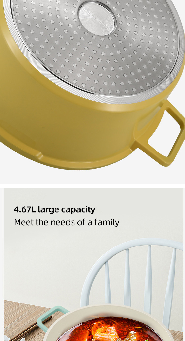 Wholesale Top Seller Kitchen Cookware Cooking Soup Non Stick Multipurpose Sauce Pot With Aluminum Lid