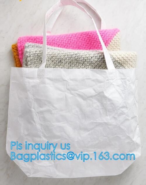 Custom Tyvek Paper Zipper Cosmetic Makeup Bag With Leather Handle,untearable tyvek zipper cosmetic bag,Environmentally f