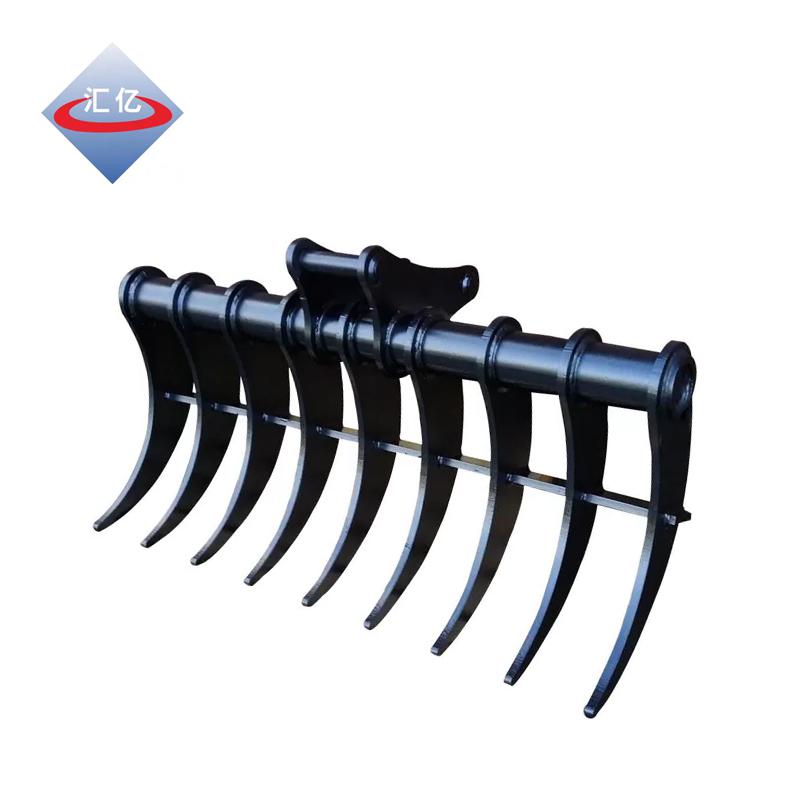 WH 60 Machinery Digger Rake Bucket NM400 Excavator Grapple Rake