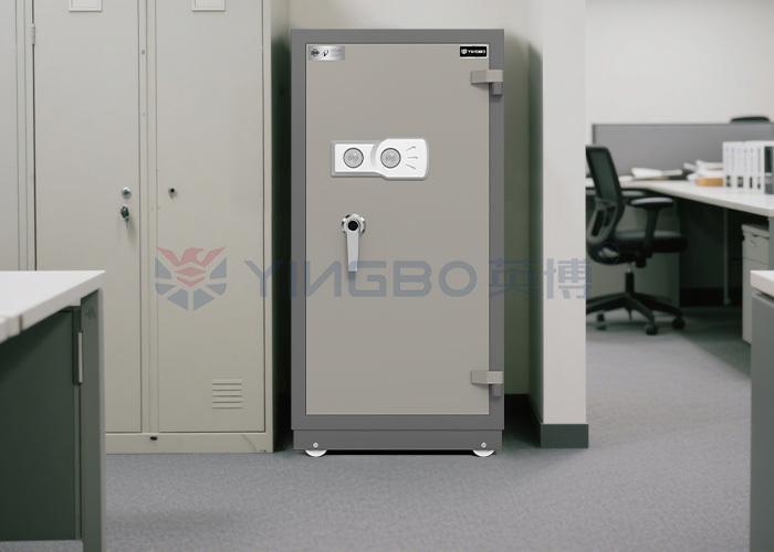 Double Keys Lock Fire Resistant Safe Box Adjustable Shelf Solid Steel