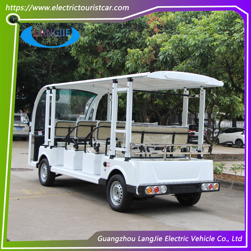 Safety Belt Electric Tourist Car With 11 Seats Battery Protection Chain