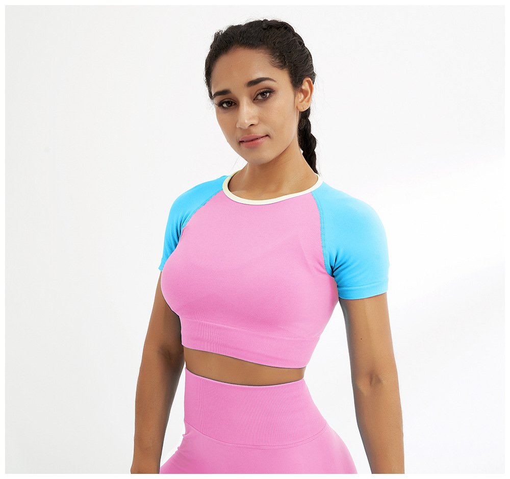 Oem Factory Manufacturer Custom Logo Short Sleeve OEM T Shirts Fast Dry Womens Yoga T Shirts