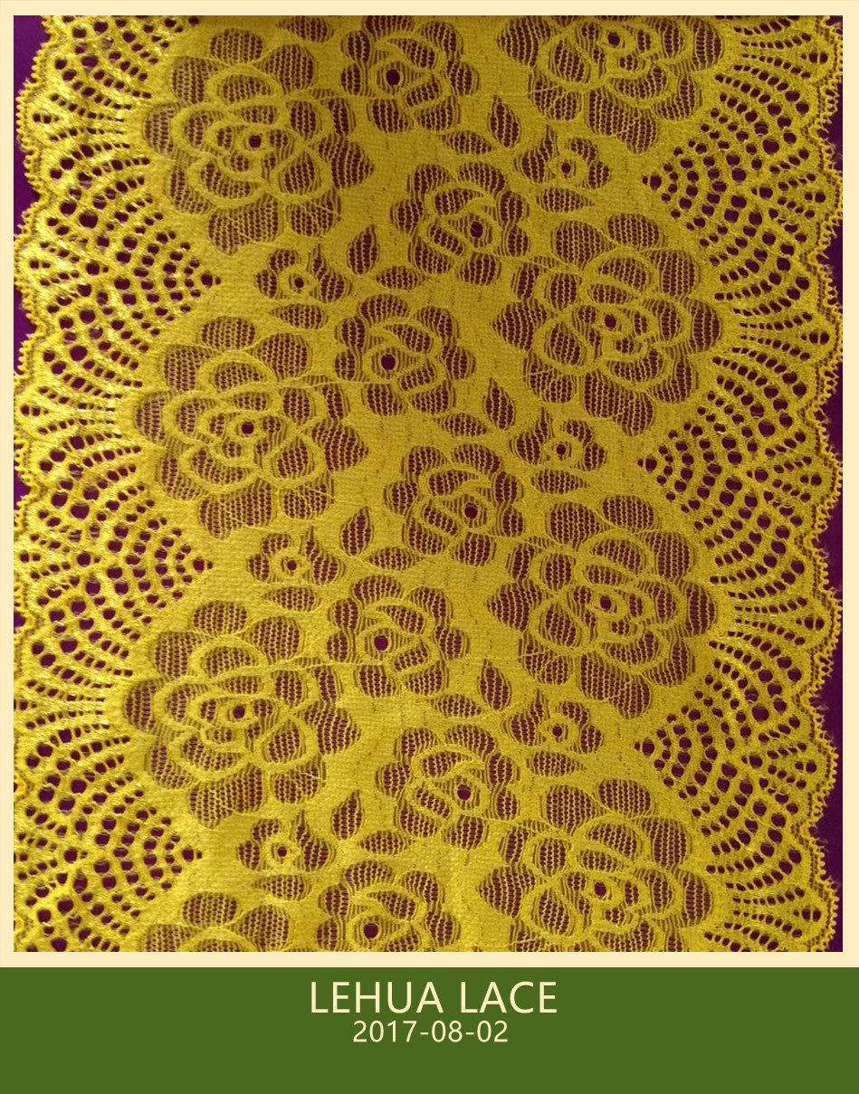 Hot Selling and nice quality Nylon Spandex Stretchy Brazil Lace from China