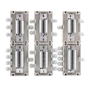 China CCTV Camera Monitor Cable Distribution Junction Box 158*90*60mm Waterproof with Din Rail Terminal Blocks on sale