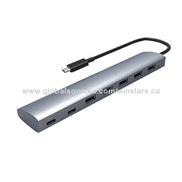 5Gbps USB 3.0 7 Port Type C Hub, Self-powered Properties for Ultrabook