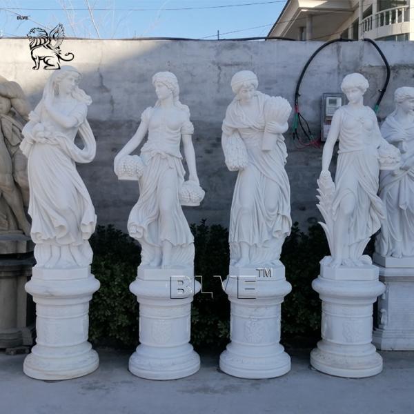 White Marble Life Size Four Seasons Statues Greek Garden Goddess Sculpture