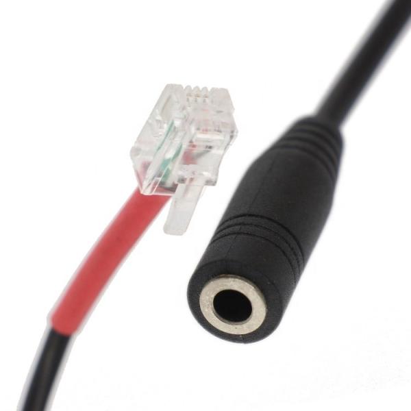 RJ9 RJ10 to Female 3.5mm CTIA Plug Audio Jack Headset Adapter Cable for Office